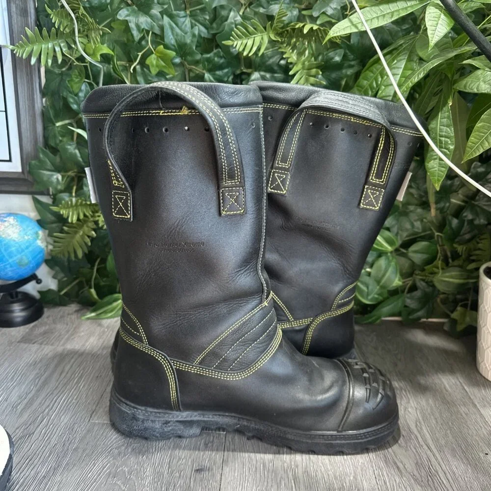 HIAX Fire Hunter Xtreme leather Structural Firefighting Fire Boots Size 11.5 M